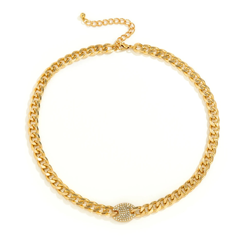 Stunning Iced Out Rhinestones Tennis Chain Choker Necklace - Hip Hop Bling for Every Occasion