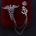 Elevate Your Style with the New Retro Snake Brooch Featuring Angel Wings and Tassel Chain - Perfect Lapel Pin for Men